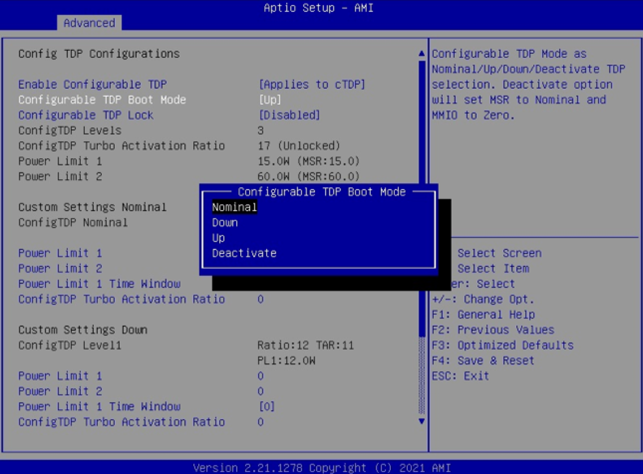 CPU Configuration Details