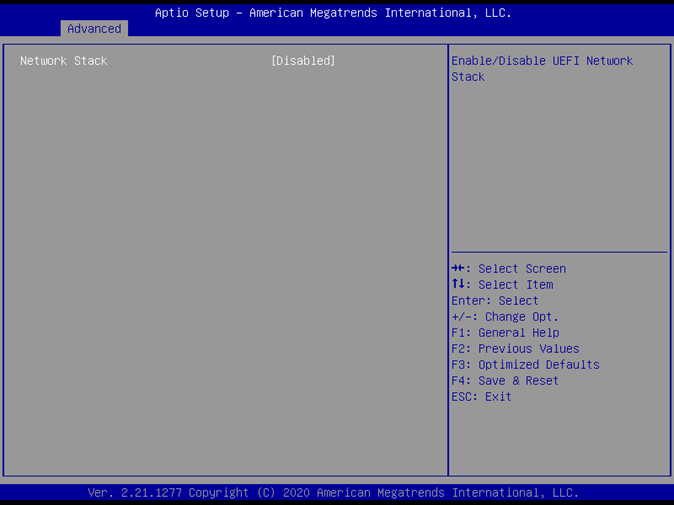 Network Stack Config